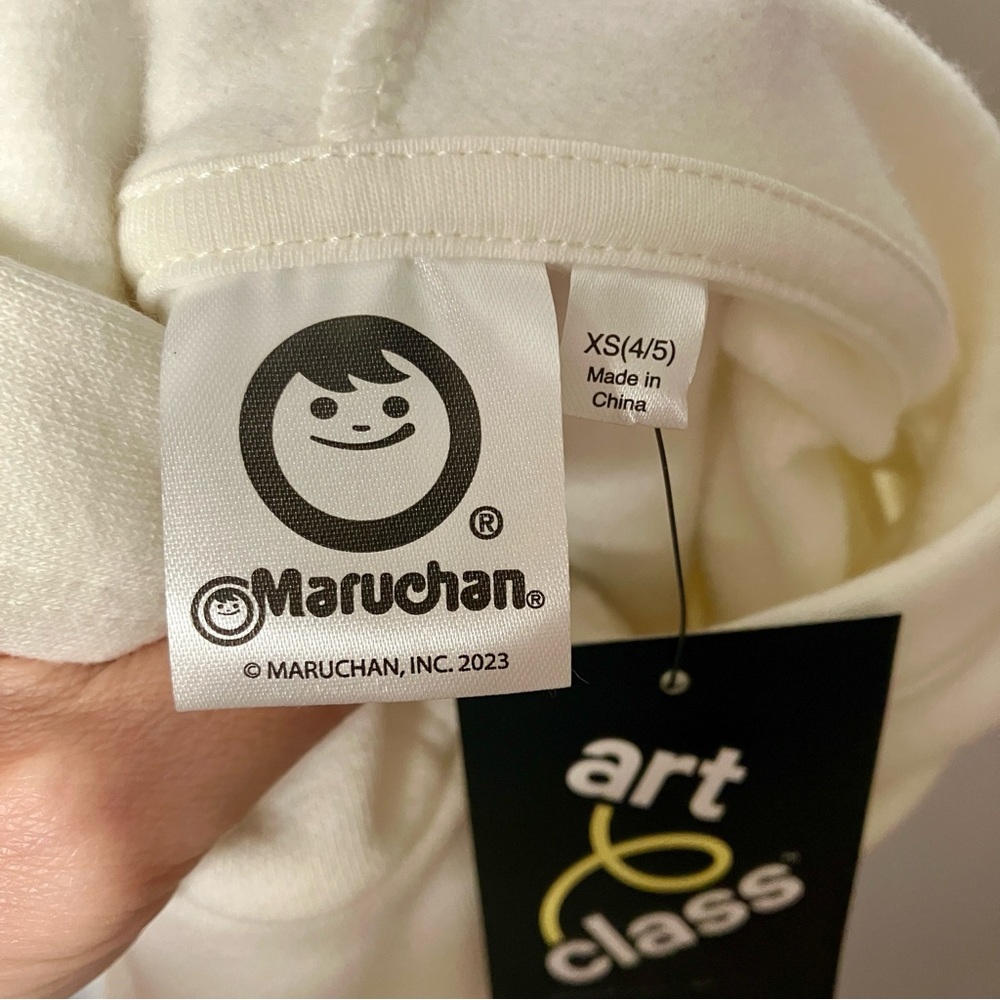 Art Class NWT XS(4/5) Boy' Maruchan Ramen Noodle Graphic Hoodie cream - Picture 14 of 16